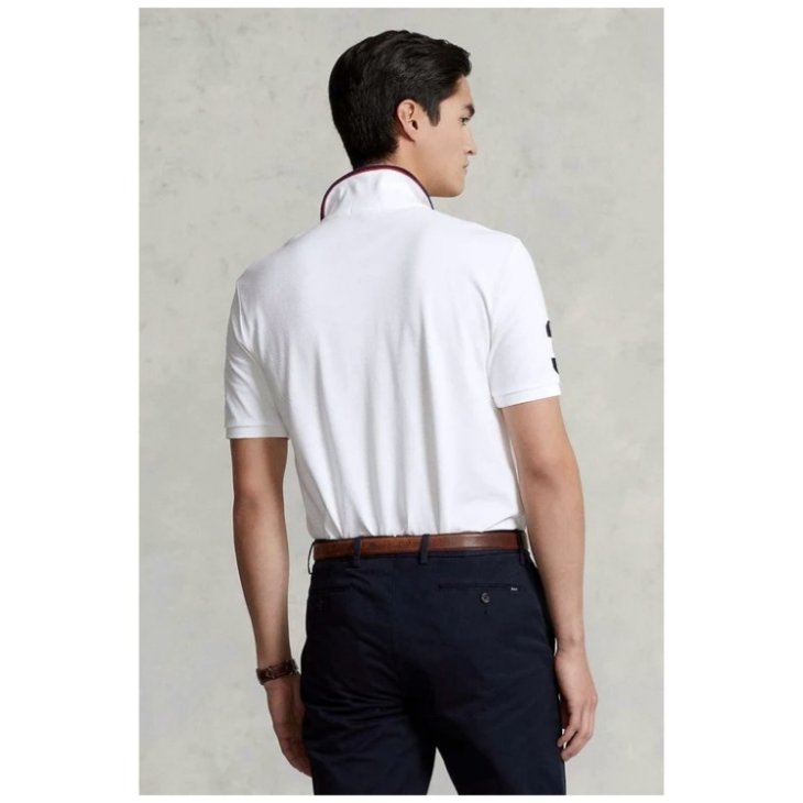 POLO RALPH LAUREN CLASSIC FIT TRIPLE-PONY MESH POLO SHIRT