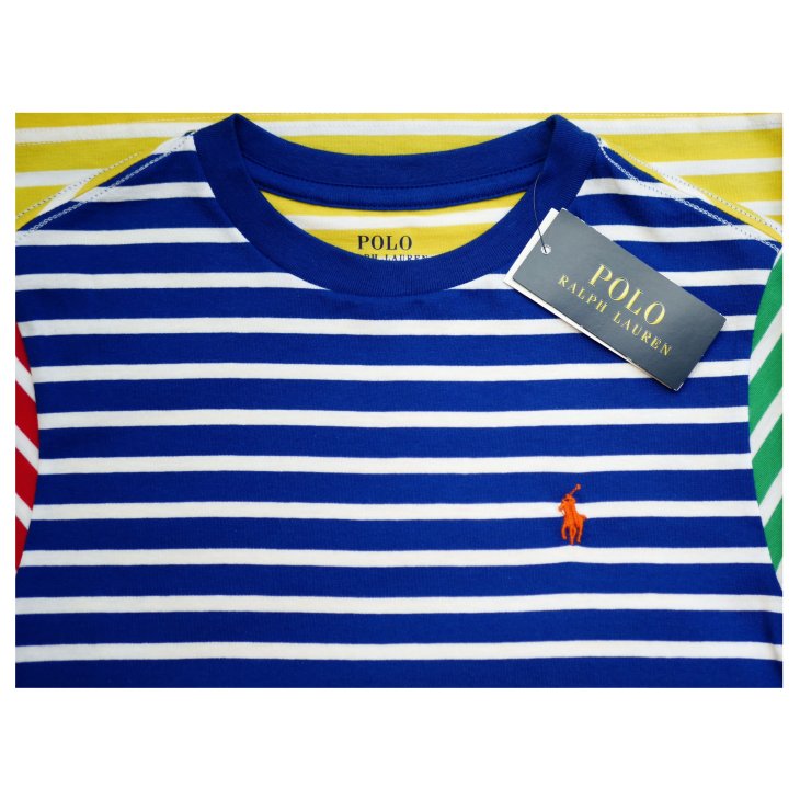 POLO RALPH LAUREN BOYS CUSTOM SLIM FIT STRIPED JERSEY T-SHIRT