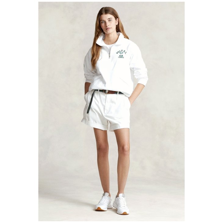 POLO RALPH LAUREN WOMEN WIMBLEDON LIGHTWEIGHT FLEECE HALF ZIP