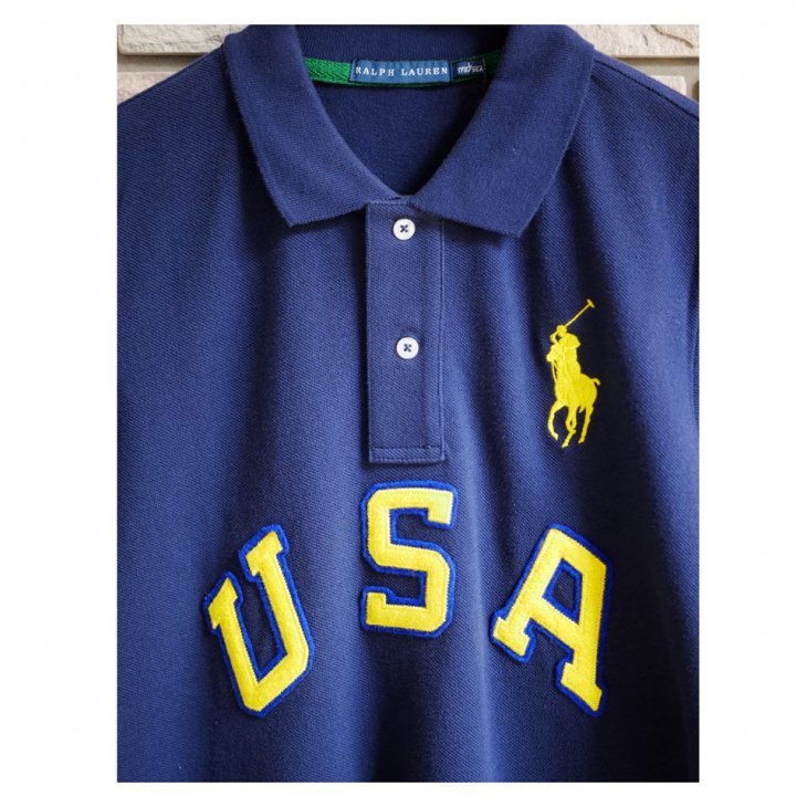 Polo Ralph Lauren Navy Blue USA Polo Shirt