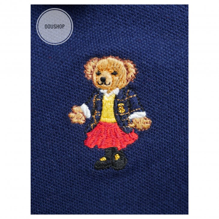 POLO RALPH LAUREN POLO BEAR KIDS STRETCH MESH POLO DRESS