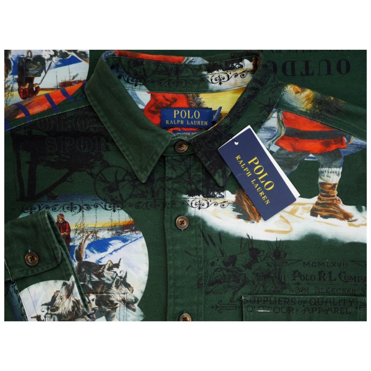 ️POLO RALPH LAUREN CLASSIC FIT CHAMOIS GRAPHIC WORKSHIRT