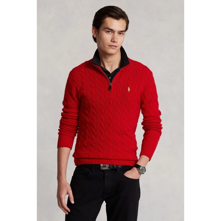 POLO RALPH LAUREN CABLE-KNIT WOOL-CASHMERE JUMPER