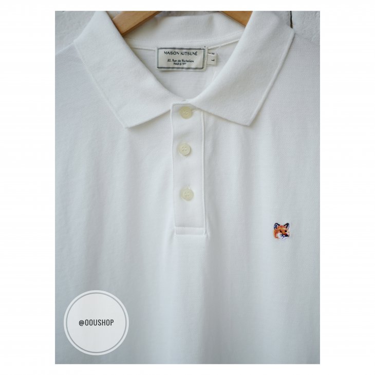 MAISON KITSUNE POLO FOX HEAD EMBROIDERY