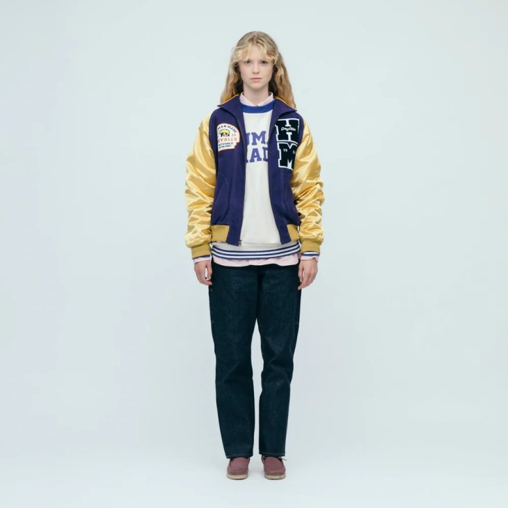 HUMAN MADE SATIN VARSITY JACKET