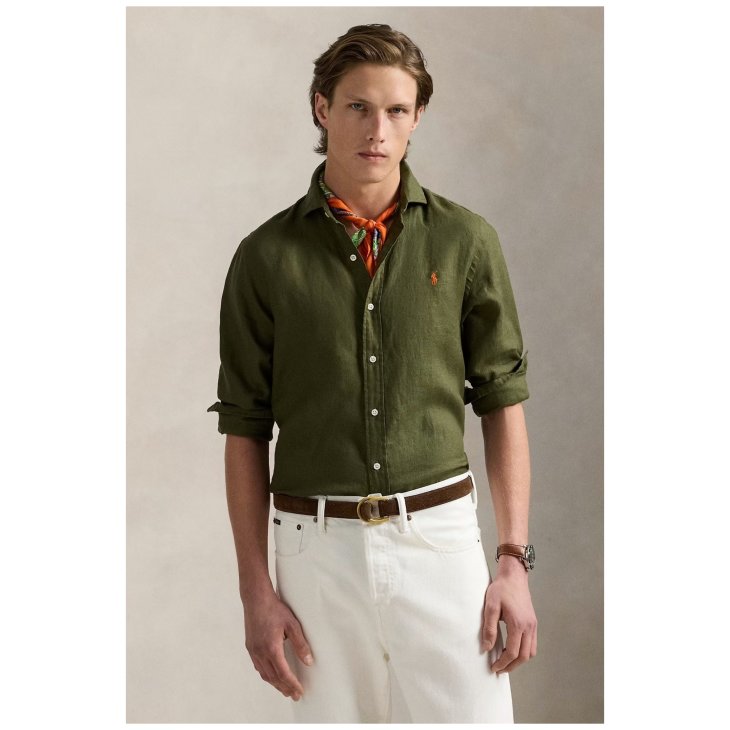 POLO RALPH LAUREN SLIM FIT LINEN SHIRT