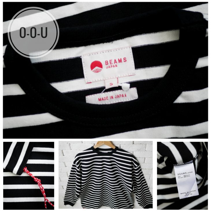 BEAMS JAPAN STRIPED LONG SLEEVE TEE