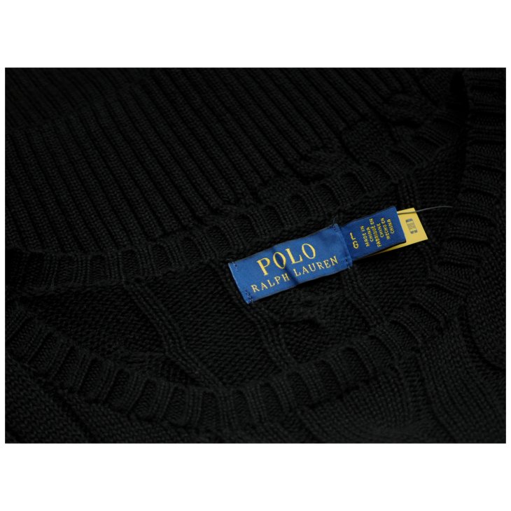 POLO RALPH LAUREN CABLE KNIT COTTON SWEATER
