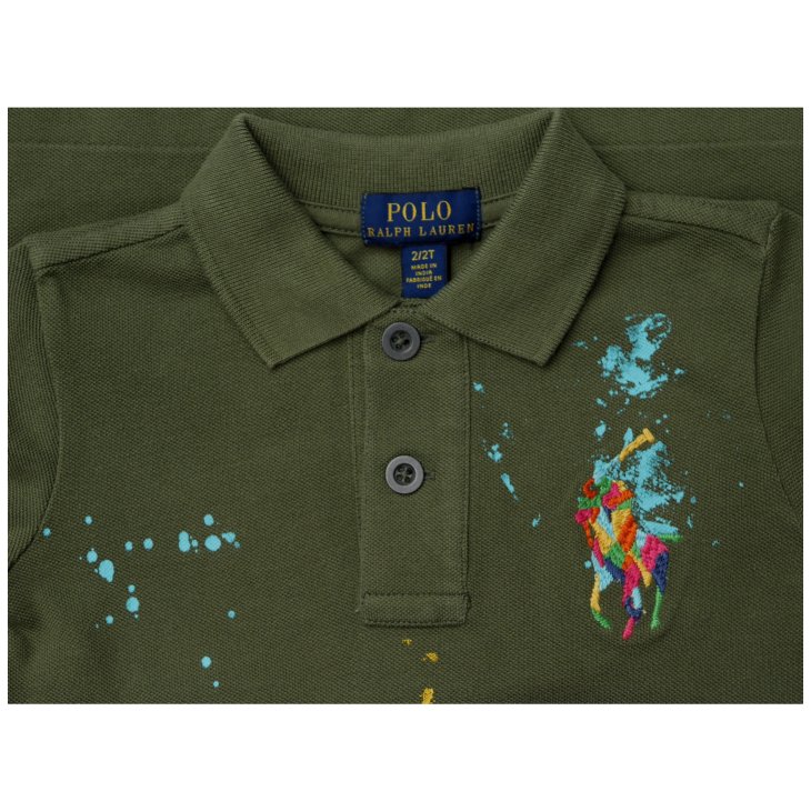 ️POLO RALPH LAUREN KIDS PEACE LOVE POLO COTTON MESH POLO SHIRT