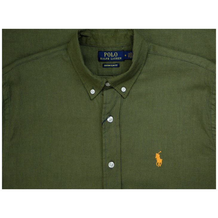 POLO RALPH LAUREN CUSTOM SLIM FIT LINEN SHIRT
