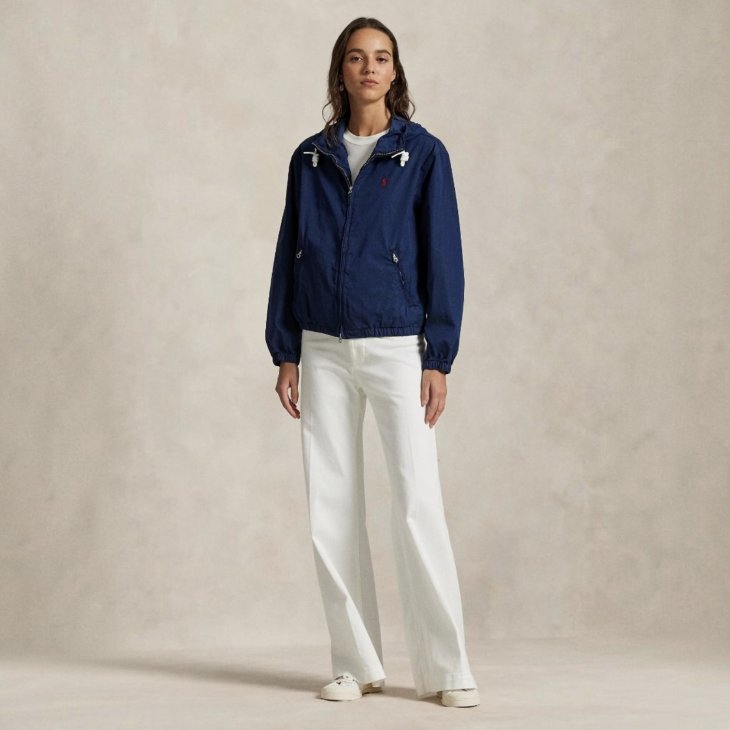 POLO RALPH LAUREN WOMEN TWILL HOODED JACKET