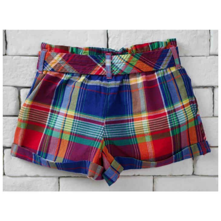 POLO RALPH LAUREN KIDS COTTON MADRAS PULL-ON SHORT
