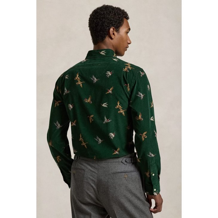POLO RALPH LAUREN CLASSIC FIT MALLARD PRINT CORDUROY SHIRT