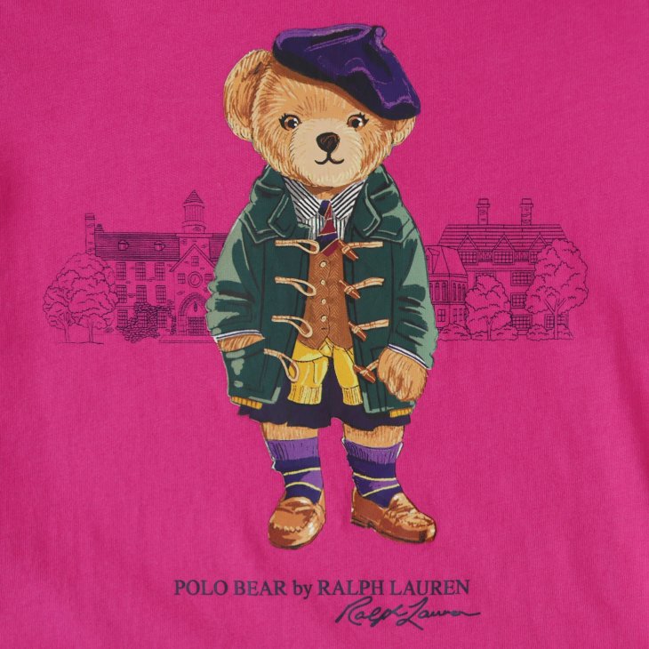 POLO RALPH LAUREN KIDS POLO BEAR COTTON JERSEY TEE