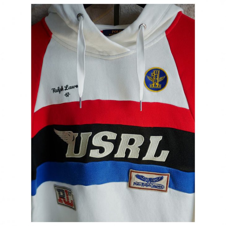 POLO RALPH LAUREN PATCHWORK FLEECE HOODIE