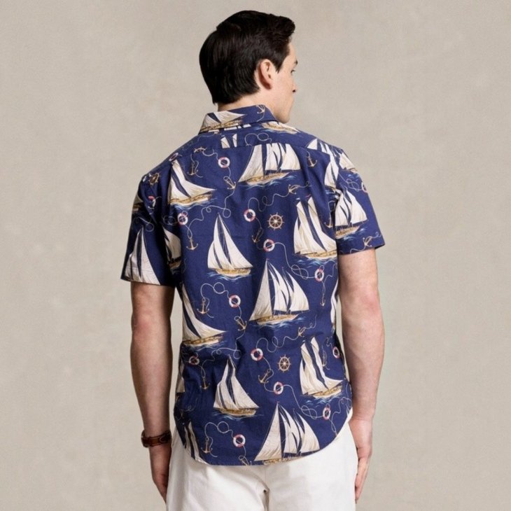 POLO RALPH LAUREN CLASSIC FIT NAUTICAL OXFORD SHIRT