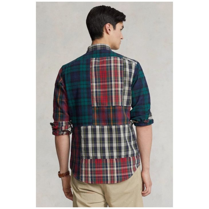 POLO RALPH LAUREN CLASSIC FIT PLAID OXFORD FUN SHIRT