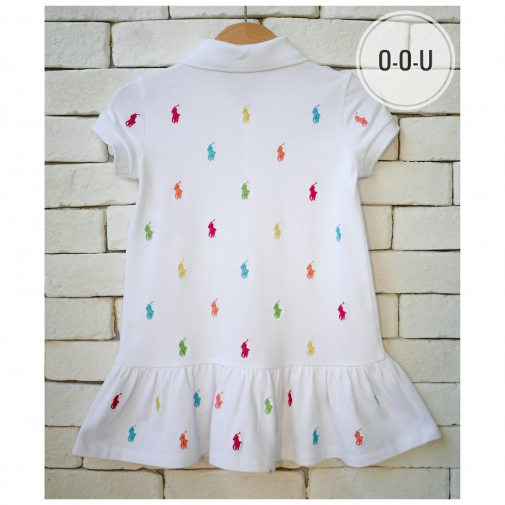 POLO RALPH LAUREN KIDS POLO PONY MESH POLO DRESS