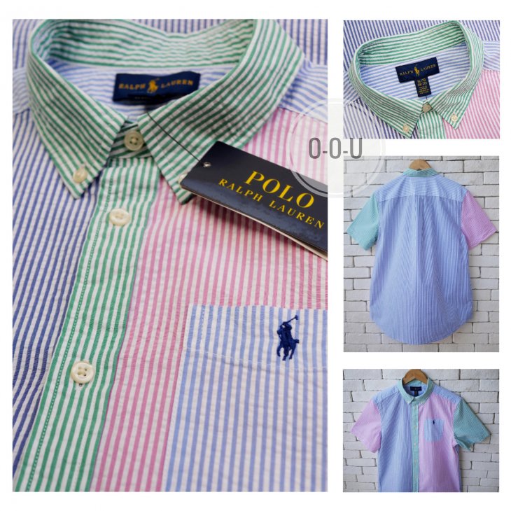 POLO RALPH LAUREN BOYS SEERSUCKER SHORT-SLEEVE FUN SHIRT