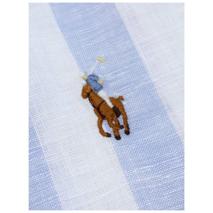 POLO RALPH LAUREN CUSTOM FIT STRIPED LINEN SHIRT