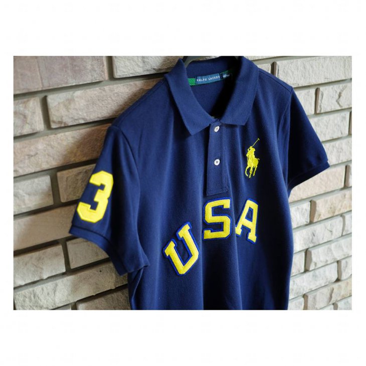 Polo Ralph Lauren Navy Blue USA Polo Shirt