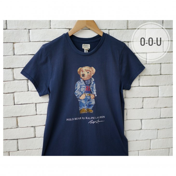 POLO RALPH LAUREN WOMEN POLO BEAR CREWNECK TEE