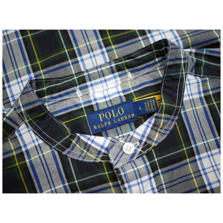 POLO RALPH LAUREN PUFF SLEEVE CHECKED SHIRT