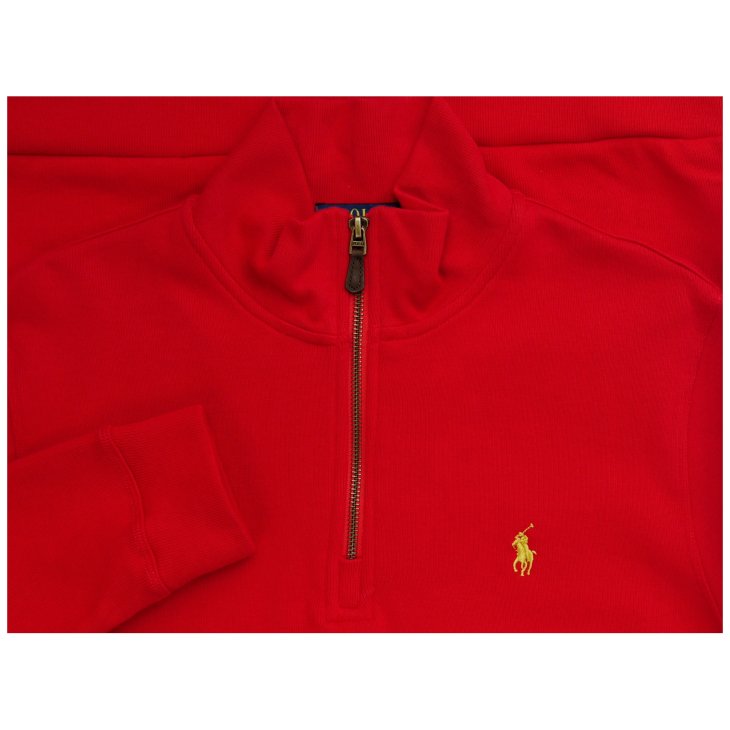 POLO RALPH LAUREN COTTON QUARTER-ZIP SWEATER