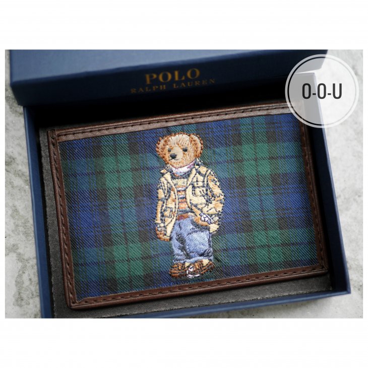 POLO RALPH LAUREN POLO BEAR TIE-SILK CARD CASE