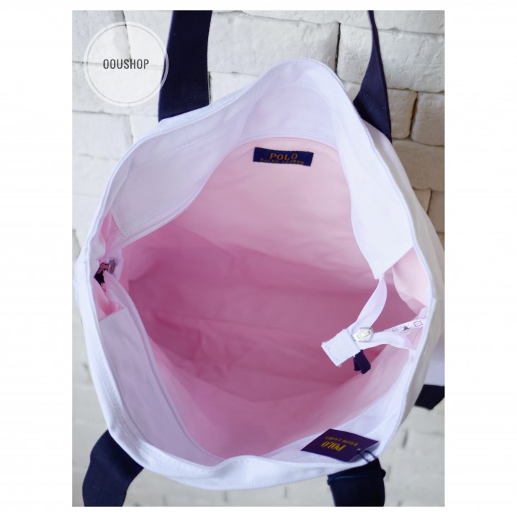 POLO RALPH LAUREN CANVAS MEDIUM CAMINO TOTE OS