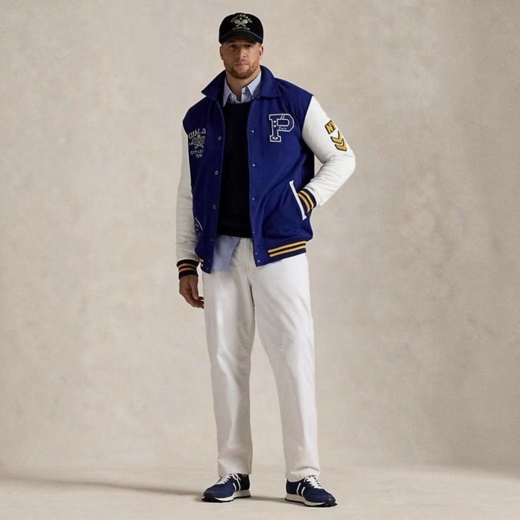 POLO RALPH LAUREN FLEECE LETTERMAN JACKET