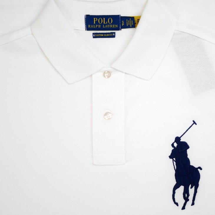 POLO RALPH LAUREN CUSTOM SLIM FIT BIG PONY MESH POLO SHIRT
