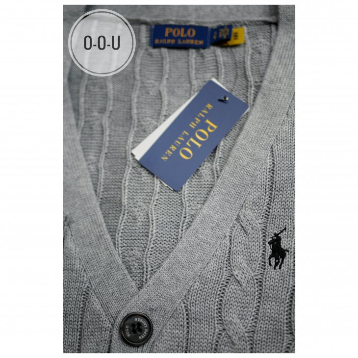 POLO RALPH LAUREN CABLE-KNIT COTTON CARDIGAN