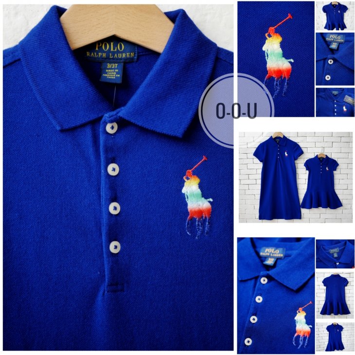 POLO RALPH LAUREN KIDS BIG PONY COTTON MESH POLO DRESS