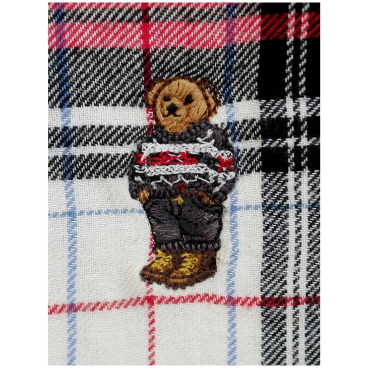 POLO RALPH LAUREN WOMEN CLASSIC FIT POLO BEAR PLAID SHIRT
