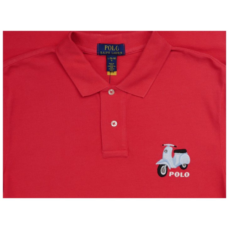 POLO RALPH LAUREN BOYS SCOOTER EMBROIDERED COTTON POLO SHIRT