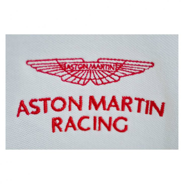 HACKETT ASTON MARTIN RACING Duo-tone cotton-blend short-sleeved polo shirt