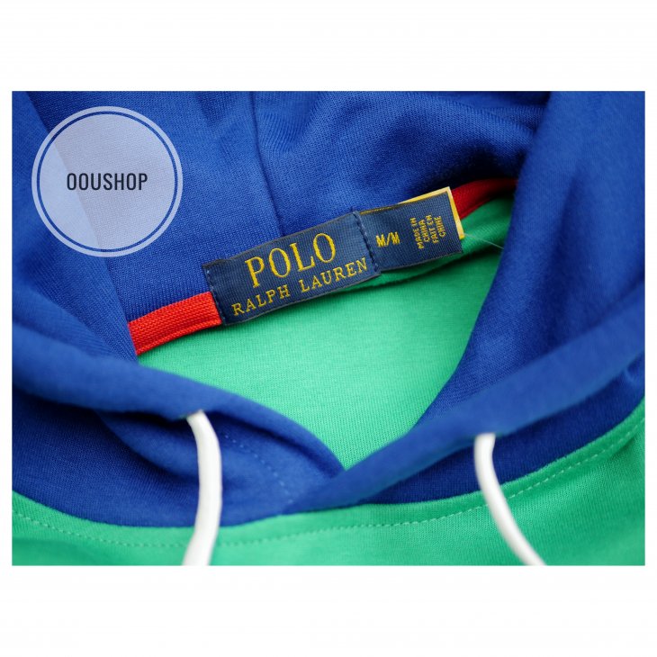 POLO RALPH LAUREN COLOR-BLOCKED DOUBLE-KNIT HOODIE