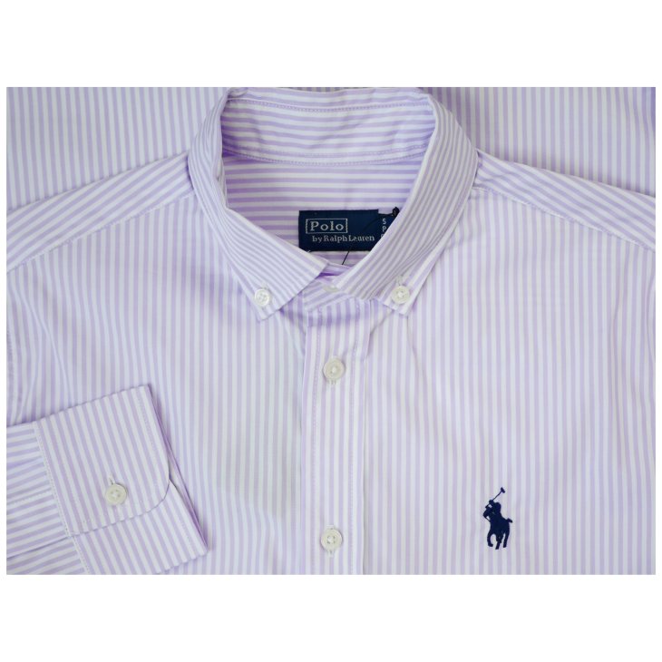 POLO RALPH LAUREN WOMEN SLIM FIT STRIPED COTTON SHIRT