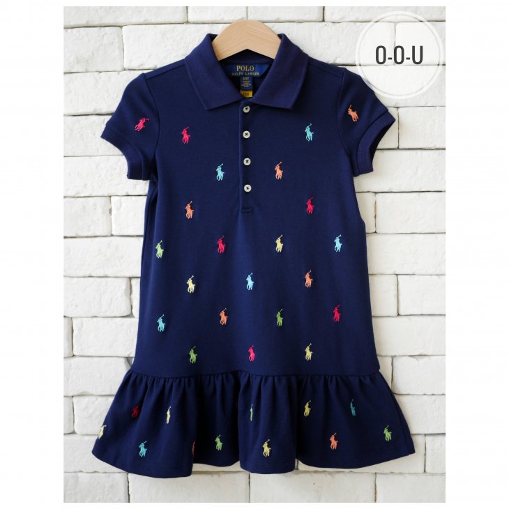 POLO RALPH LAUREN KIDS POLO PONY MESH POLO DRESS
