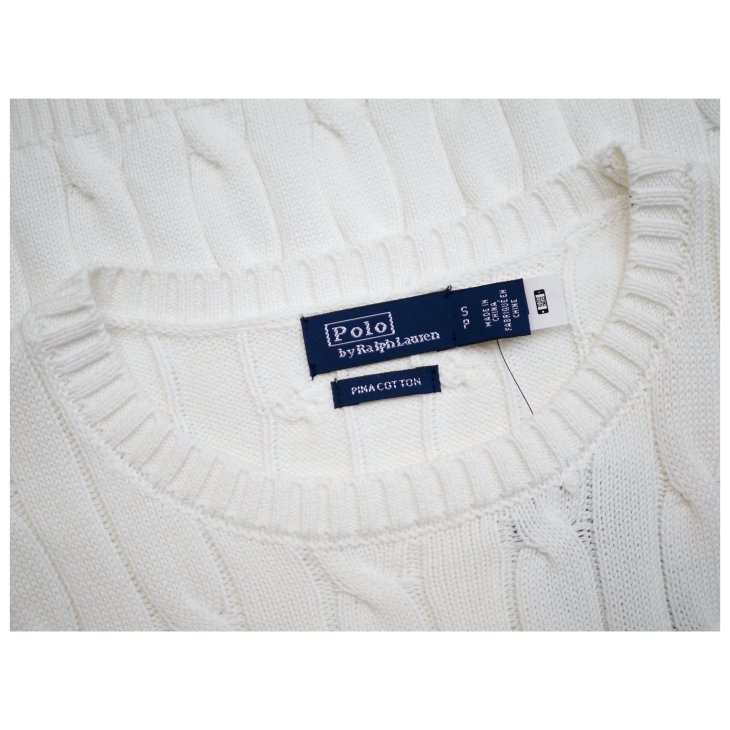 ️POLO RALPH LAUREN WOMEN CABLE-KNIT COTTON SHORT-SLEEVE SWEATER