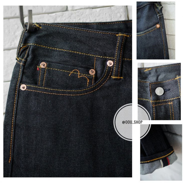 EVISU DENIM SHORTS WITH LOGO EMBROIDERY