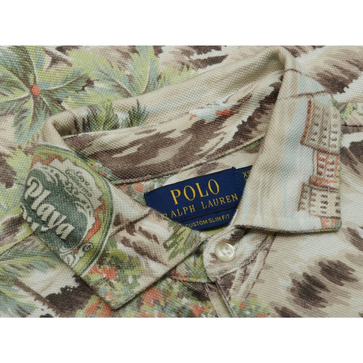 POLO RALPH LAUREN CLASSIC FIT BEACH-PRINT MESH POLO SHIRT