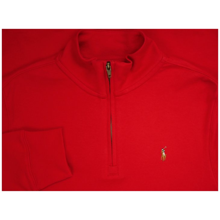 POLO RALPH LAUREN BOYS COTTON INTERLOCK QUARTER-ZIP PULLOVER