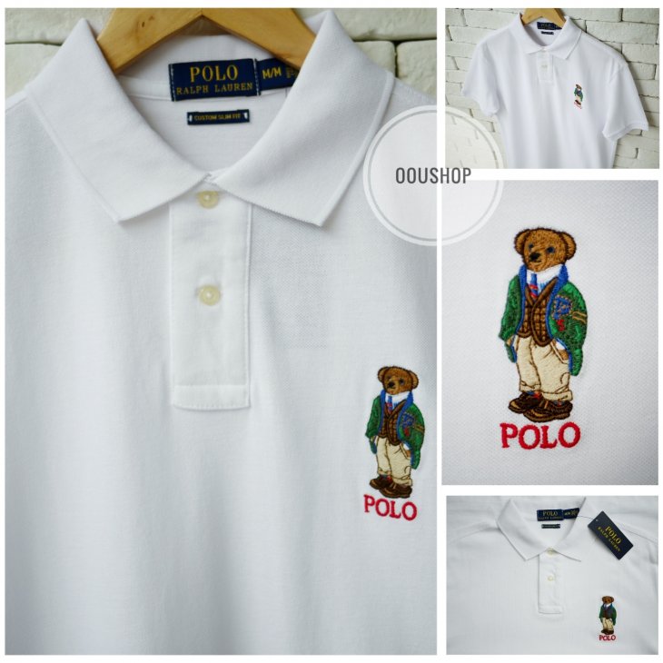 POLO RALPH LAUREN CUSTOM SILM FIT POLO BEAR POLO SHIRT