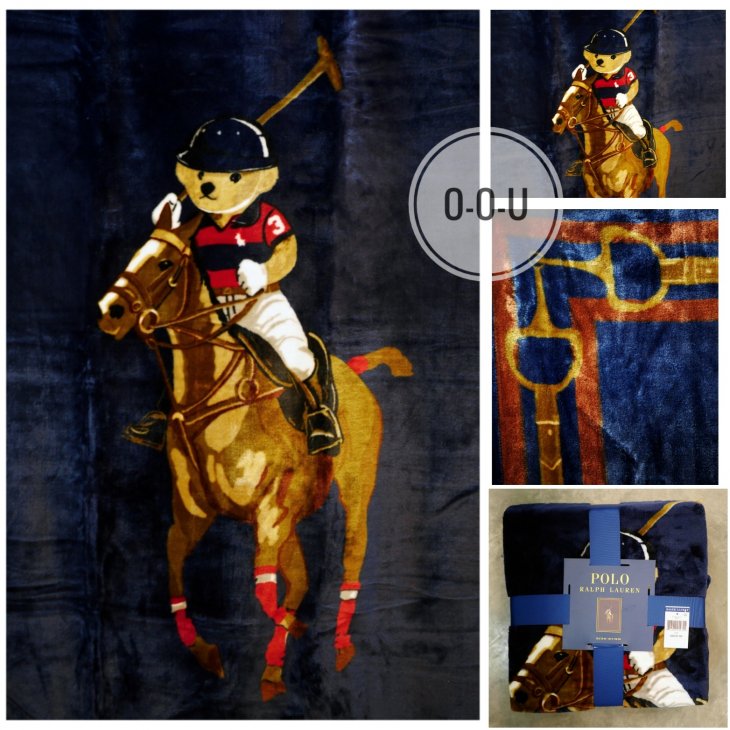 POLO RALPH LAUREN POLO BEAR & BIG PONY THROW BLANKET