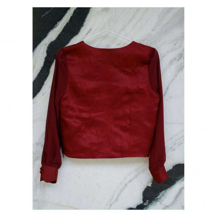 CROP TOP CHIFFON SLEEVE