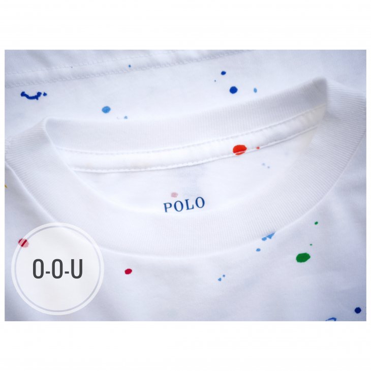 POLO RALPH LAUREN POLO BEAR KIDS PAINT SPLATTER LONG-SLEEVE T-SHIRT