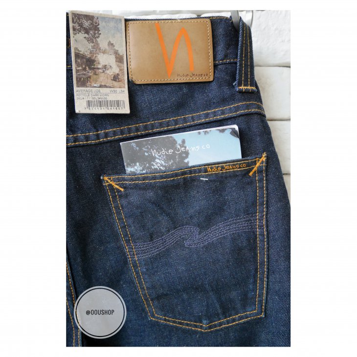 NUDIE JEANS AVERAGE JOE RECYCLE DARK WORN