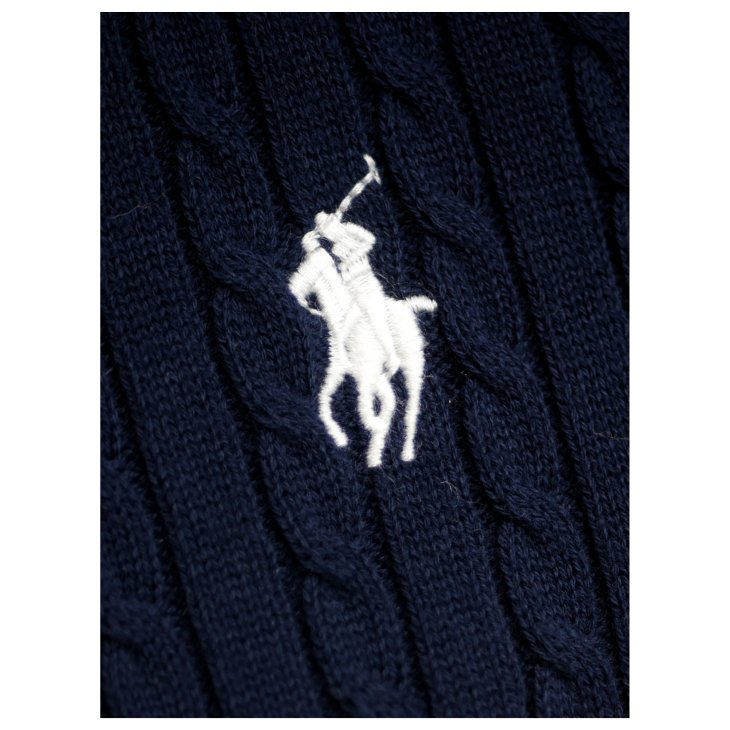 POLO RALPH LAUREN WOMEN COTTON CABLE KNIT POLO SHIRT